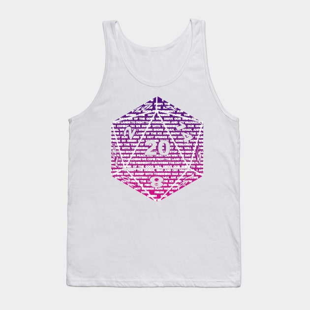 D20 Dungeons & Dragons Immigrant Song Tank Top by MelanchollieCollie